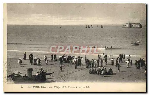 Ansichtskarte AK Le Portel La Plage Et La Vieux Fort