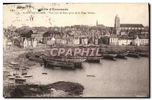 Cartes postales St Servan Sur Mer Vue Vers Le Port Prise De La Tour Solidor Bateaux