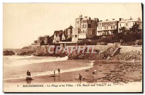 Cartes postales Rochebonne La Plage Et Les Villas