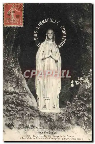 Ansichtskarte AK Lourdes La Vierge De La Grotte