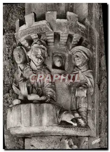 Cartes postales moderne Cadouin Le Cloitre Colonne sculptee en tourelle representant la parabole du mauvais riche