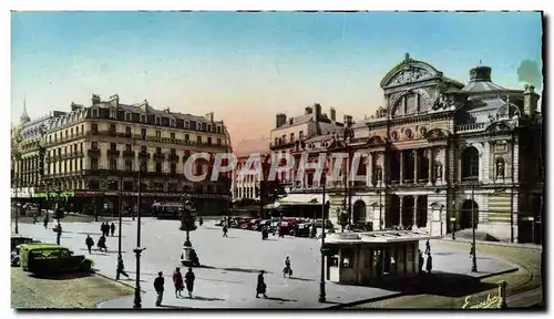 Moderne Karte Angers La place du ralliement et le theatre