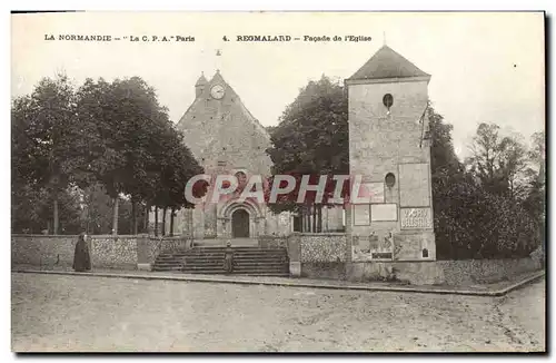 Ansichtskarte AK La Normandie La Regmalard Facade De I&#39Eglise