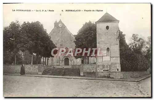 Cartes postales La Normandie La Regmalard Facade De I&#39Eglise