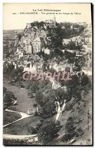 Cartes postales Rocamadour Vue Generale Et Les Gorges De I'Alzou