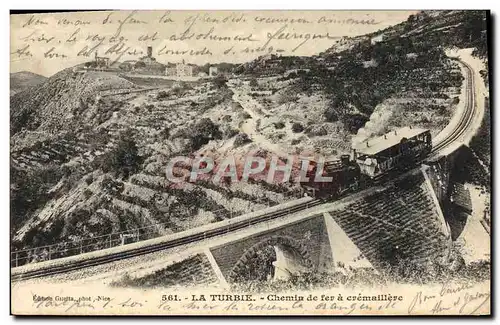 Cartes postales La Turbie Chemin De Fer A Cremaillere Train