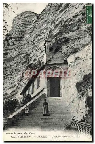 Ansichtskarte AK Saint Adrien Pres Rouen Chapelle Batie dans le roc