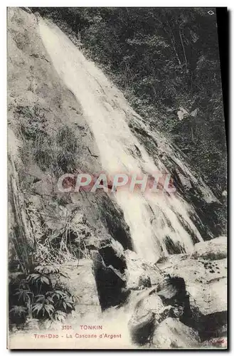 Cartes postales Tonkin Tem Dao La Cascade D&#39Argent