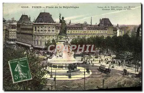 Cartes postales Paris Place De La Republique