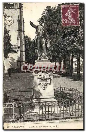 Cartes postales Vendome Statue De Rochambeau