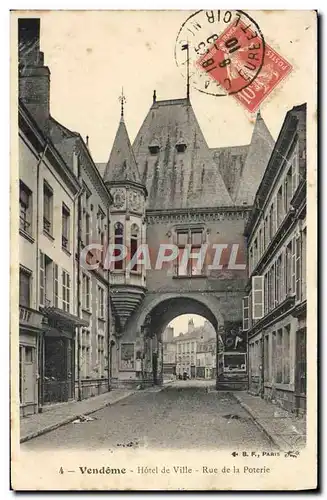 Cartes postales Vendome Hotel de Ville Rue De La Poterie