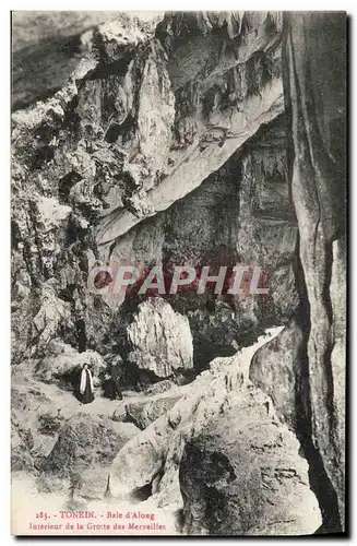 Cartes postales Tonkin Baie D'Along Interieur de la grotte des merveilles