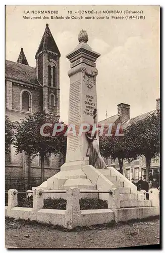 Cartes postales La Normandie Conde Sur Noireau Monument des enfants de Conde morts pour la France Militaria