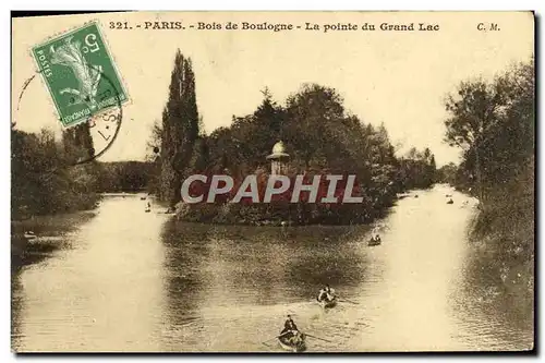 Cartes postales Paris Bois De Boulogne La pointe Du Grand Lac