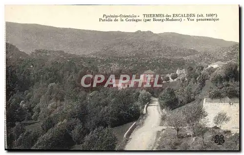 Ansichtskarte AK Thermes Des Escaldes Paradis de la Cerdague par Bourg Madame Vue panoramique