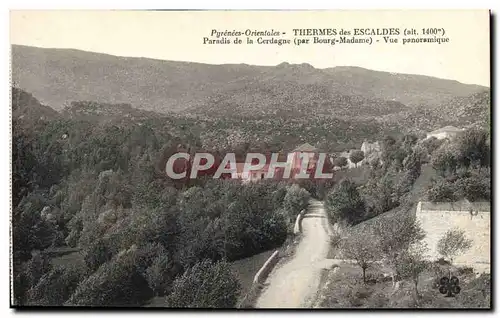 Cartes postales Thermes Des Escaldes Paradis de la Cerdague par Bourg Madame Vue panoramique