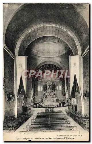 Cartes postales Alger Interieur De Notre Dame D&#39Afrique