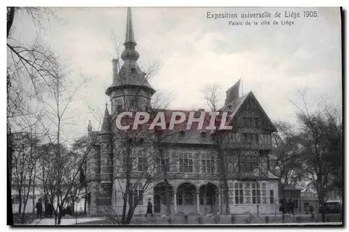 Ansichtskarte AK Exposition Universelle De Liege 1905 Palais de la ville de Liege