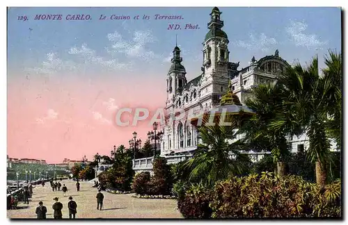 Cartes postales Monte Carlo Le Casino Et Les Terrasses