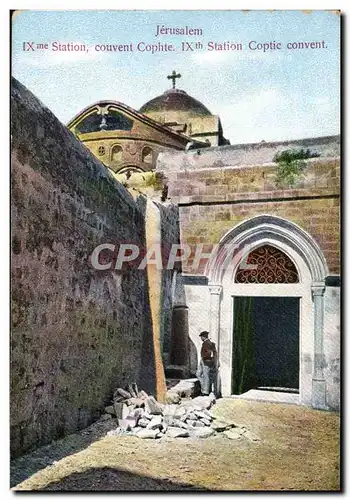 Ansichtskarte AK Jerusalem Station Couvent Cophte