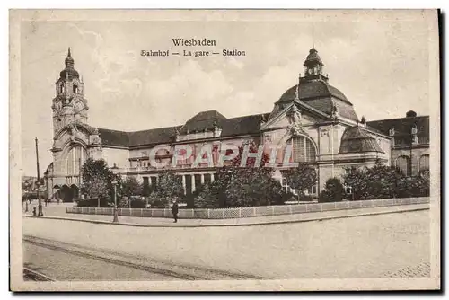 Cartes postales Wiesbaden Bahnhof La Gare Station