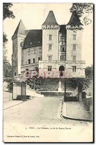 Cartes postales Pau Le Chateau Vu De La Basse Plante