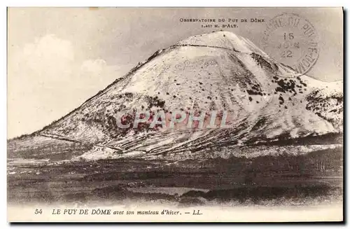 Cartes postales Le Puy De Dome avec son manteau d&#39hiver