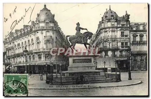 Cartes postales Orleans La Place Du Martroi Statue de Jeanne d&#39Arc
