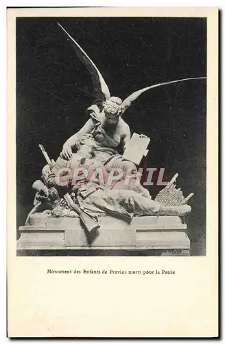 Cartes postales Monument Des Enfants De Provins Morts Pour La Patrie