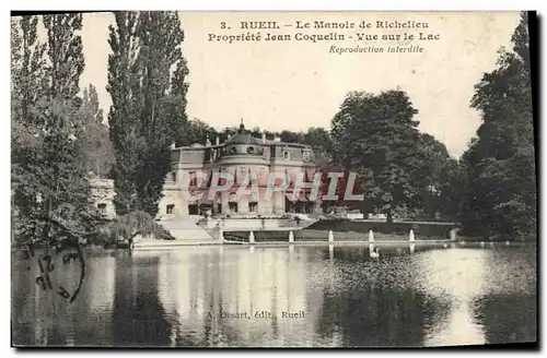 Cartes postales Rueil Le Manoir De Richelieu Propriete Jean Coquelin Vue sur le lac