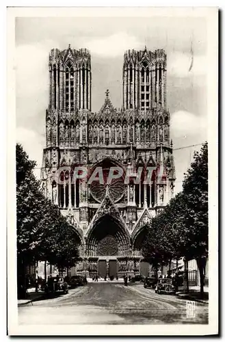 Cartes postales moderne Reims La Facade De La Cathedrale