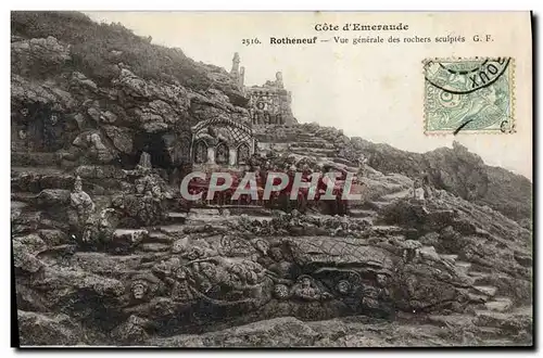 Cartes postales Rotheneuf Vue Generale Des Rochers Sculptes