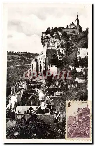 Cartes postales Rocamadour Vue Generale Prise De La Route D'arrivee