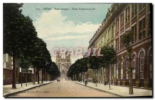 Cartes postales Reims Rue Libergier Ecole Protessionnelle