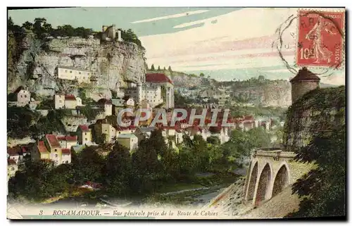 Cartes postales Rocamadour Vue Generale Prise De La Route De CAhors