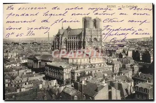 Cartes postales Reims La Cathedrale