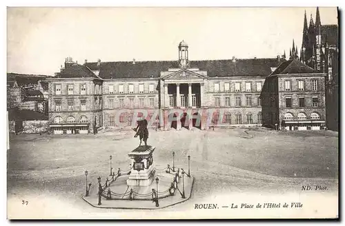 Cartes postales Rouen La Place De I&#39Hotel De Ville