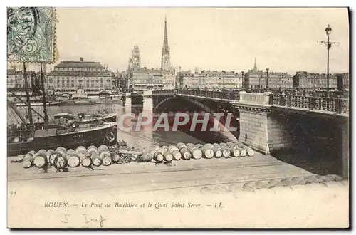 Ansichtskarte AK Rouen Le Pont De Boieldieu Et Le Quai Saint Sever