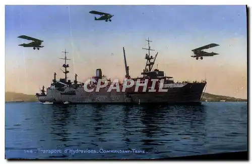 Cartes postales Transport d&#39Hydravions Commandant Teste