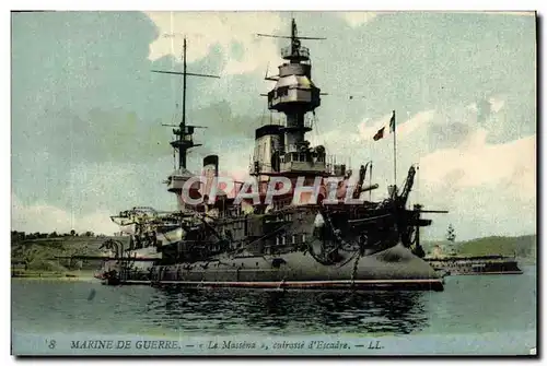 Cartes postales Marine De Guerre Le Massena Cuirasse d&#39escadre