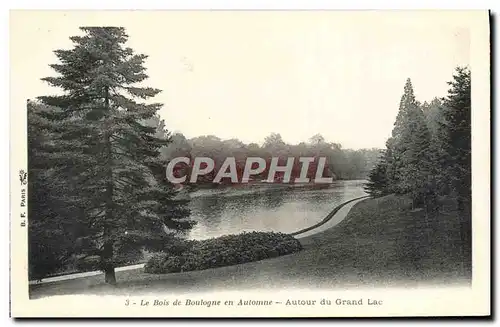 Ansichtskarte AK Le Bois de Boulogne en Automne Autour du Grand Lac