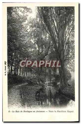 Ansichtskarte AK Le Bois de Boulogne en Automne Vers le Pavillon Royal