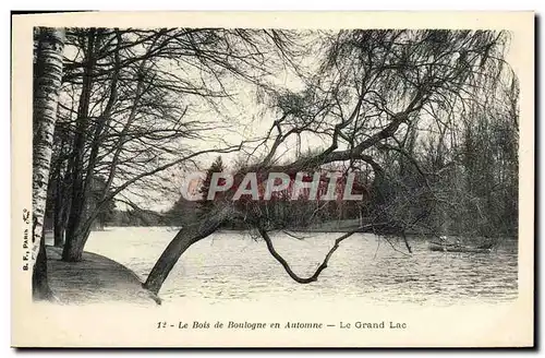 Cartes postales Le Bois de Boulogne en Automne le Grand Lac