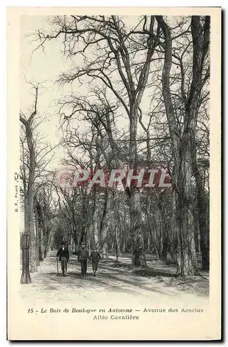Ansichtskarte AK Le Bois de Boulogne en Automne Avenue des Acacias Allee cavaliere