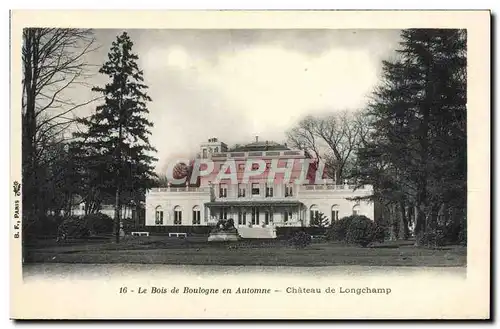 Ansichtskarte AK Le Bois de Boulogne en Automne Chateau de Longchamp