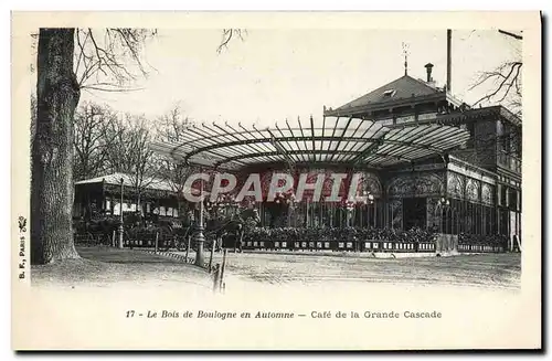 Cartes postales Le Bois de Boulogne en Automne Cate de La Grande Cascade