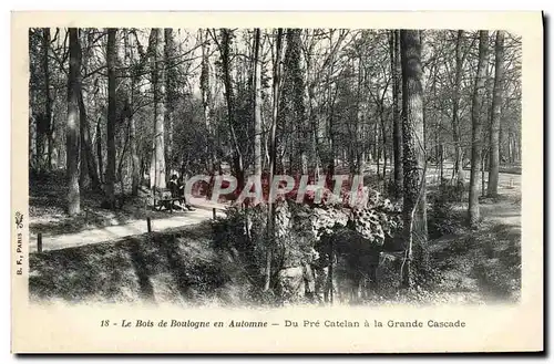 Ansichtskarte AK Le Bois de Boulogne en Automne Du Pre Catelan a la Grande Cascade