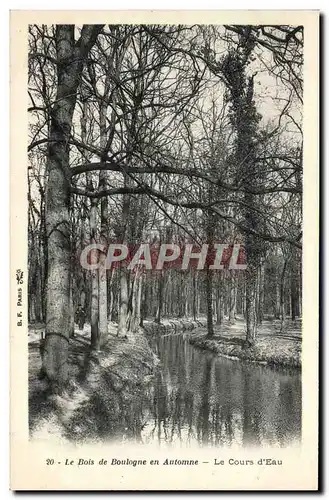 Cartes postales Le Bois de Boulogne en Automne Le Cours d&#39Eau