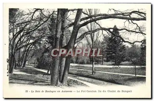 Ansichtskarte AK Le Bois de Boulogne en Automne Le Prc Catelan ile du Chalet de Bengali