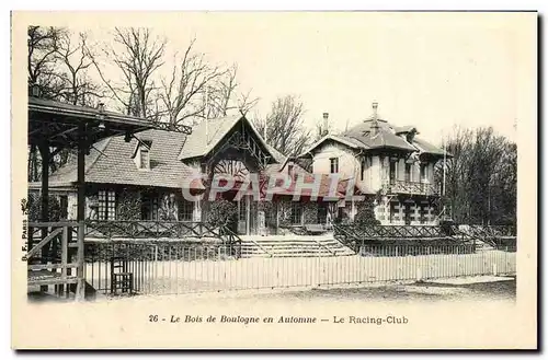 Cartes postales Le Bois de Boulogne en Automne Le Raching Club